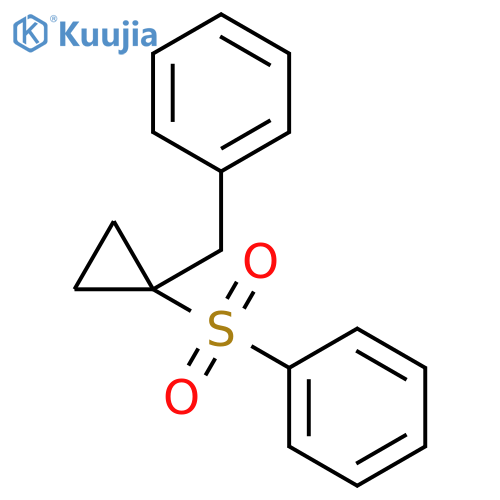 BENZENE, [[1-(PHENYLMETHYL)CYCLOPROPYL]SULFONYL]- structure