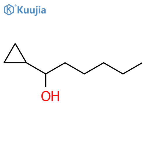 1-cyclopropylhexan-1-ol structure