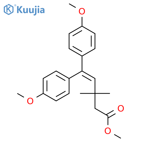 4-PENTENOIC ACID, 5,5-BIS(4-METHOXYPHENYL)-3,3-DIMETHYL-, METHYL ESTER structure