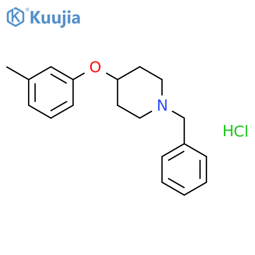Piperidine, 4-(3-methylphenoxy)-1-(phenylmethyl)-, hydrochloride structure
