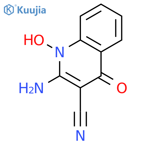 3-QUINOLINECARBONITRILE, 2-AMINO-1,4-DIHYDRO-1-HYDROXY-4-OXO- structure