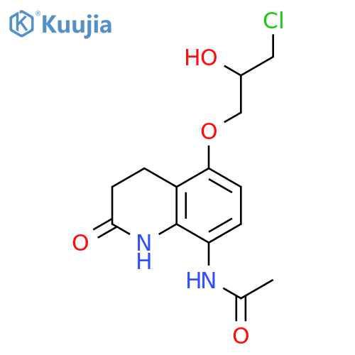 Acetamide,N-[5-(3-chloro-2-hydroxypropoxy)-1,2,3,4-tetrahydro-2-oxo-8-quinolinyl]- structure