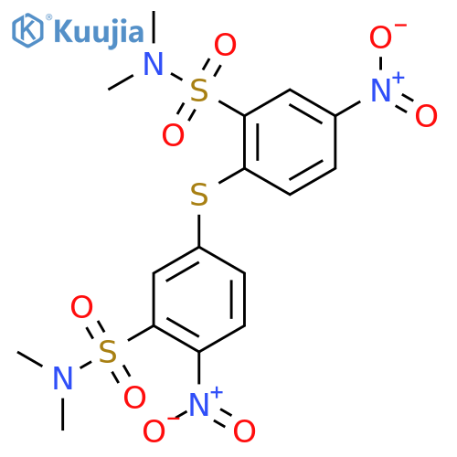 Benzenesulfonamide,2-[[3-[(dimethylamino)sulfonyl]-4-nitrophenyl]thio]-N,N-dimethyl-5-nitro- structure