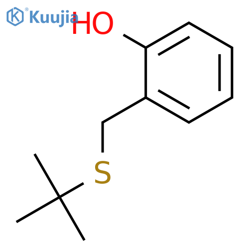Phenol, 2-[[(1,1-dimethylethyl)thio]methyl]- structure