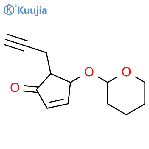 2-Cyclopenten-1-one, 5-(2-propynyl)-4-[(tetrahydro-2H-pyran-2-yl)oxy]- structure