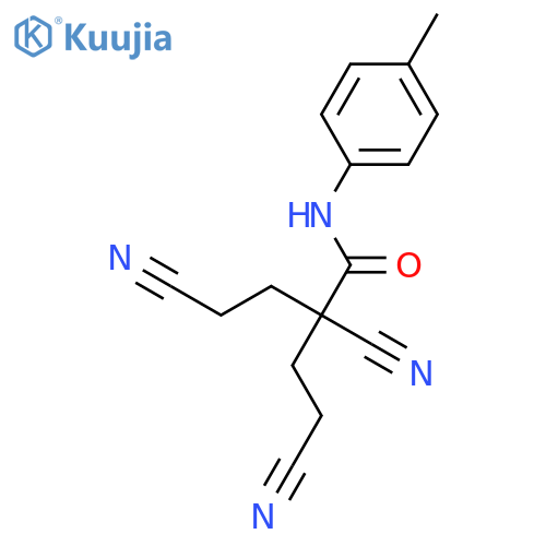 Butanamide, 2,4-dicyano-2-(2-cyanoethyl)-N-(4-methylphenyl)- structure