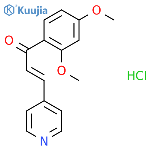 (2E)-1-(2,4-dimethoxyphenyl)-3-pyridin-4-ylprop-2-en-1-one hydrochloride structure