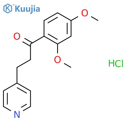 1-(2,4-dimethoxyphenyl)-3-pyridin-4-ylpropan-1-one hydrochloride structure