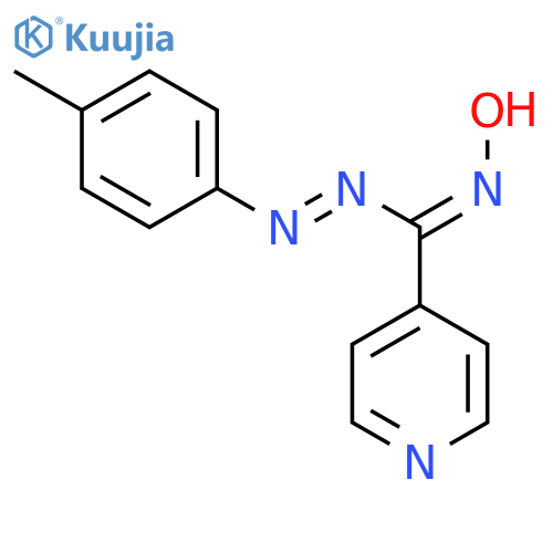 PYRIDINE, 4-[(HYDROXYIMINO)[(4-METHYLPHENYL)AZO]METHYL]- structure
