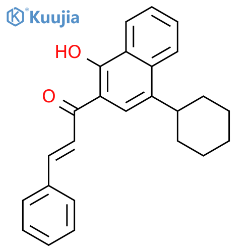 2-PROPEN-1-ONE, 1-(4-CYCLOHEXYL-1-HYDROXY-2-NAPHTHALENYL)-3-PHENYL- structure