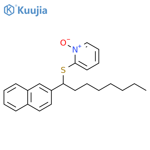 PYRIDINE, 2-[[1-(2-NAPHTHALENYL)OCTYL]THIO]-, 1-OXIDE structure