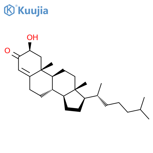 Cholest-4-en-3-one, 2-hydroxy-, (2b)- structure