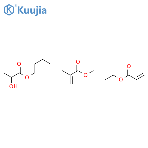 butyl 2-hydroxypropanoate; ethyl prop-2-enoate; methyl 2-methylprop-2-enoate structure