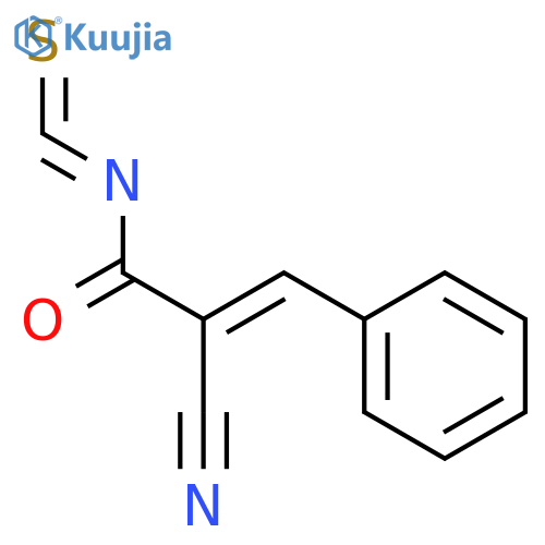 2-Propenoyl isothiocyanate, 2-cyano-3-phenyl-, (E)- structure