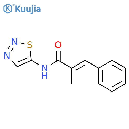 2-PROPENAMIDE, 2-METHYL-3-PHENYL-N-1,2,3-THIADIAZOL-5-YL-, (E)- structure