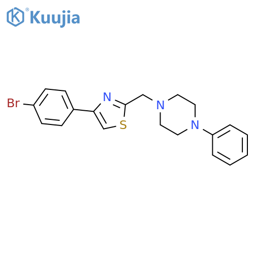 Piperazine, 1-[[4-(4-bromophenyl)-2-thiazolyl]methyl]-4-phenyl- structure