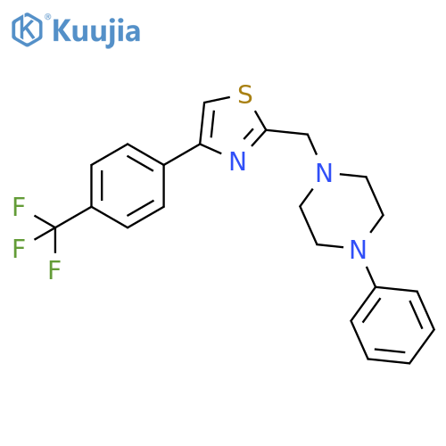 Piperazine, 1-phenyl-4-[[4-[4-(trifluoromethyl)phenyl]-2-thiazolyl]methyl]- structure