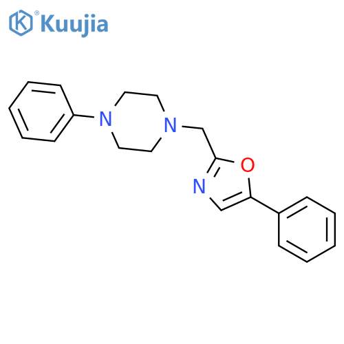 Piperazine, 1-phenyl-4-[(5-phenyl-2-oxazolyl)methyl]- structure