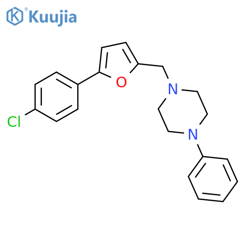 Piperazine, 1-[[5-(4-chlorophenyl)-2-furanyl]methyl]-4-phenyl- structure