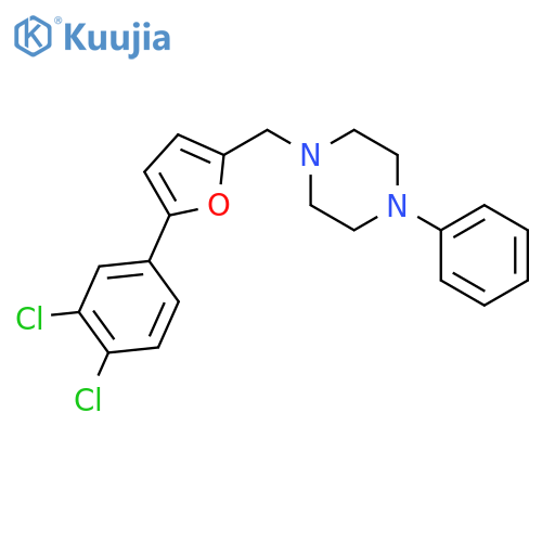 Piperazine, 1-[[5-(3,4-dichlorophenyl)-2-furanyl]methyl]-4-phenyl- structure