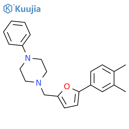 Piperazine, 1-[[5-(3,4-dimethylphenyl)-2-furanyl]methyl]-4-phenyl- structure