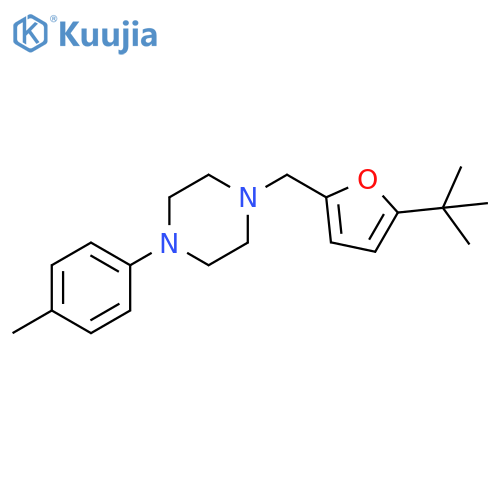 Piperazine,1-[[5-(1,1-dimethylethyl)-2-furanyl]methyl]-4-(4-methylphenyl)- structure