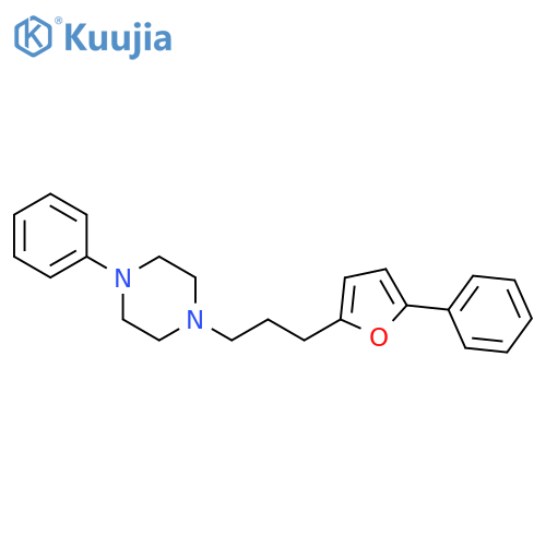 Piperazine, 1-phenyl-4-[3-(5-phenyl-2-furanyl)propyl]- structure