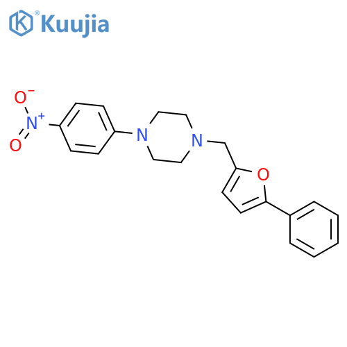 Piperazine, 1-(4-nitrophenyl)-4-[(5-phenyl-2-furanyl)methyl]- structure