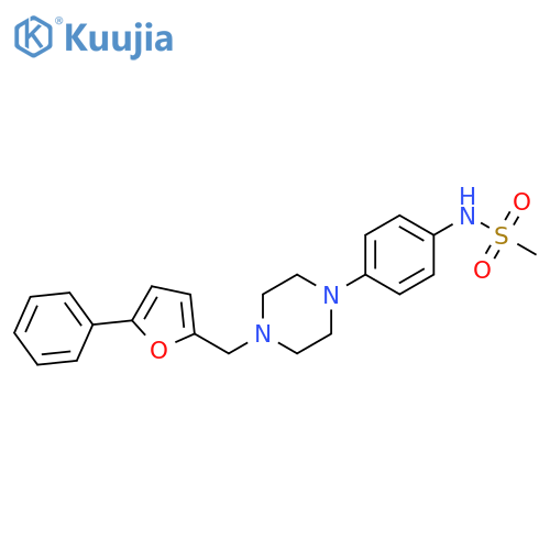 Methanesulfonamide,N-[4-[4-[(5-phenyl-2-furanyl)methyl]-1-piperazinyl]phenyl]- structure