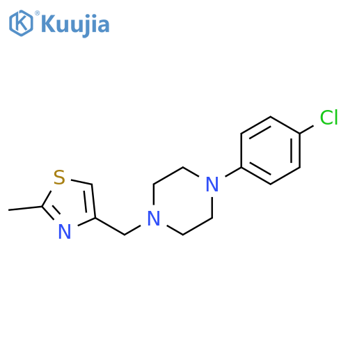 Piperazine, 1-(4-chlorophenyl)-4-[(2-methyl-4-thiazolyl)methyl]- structure