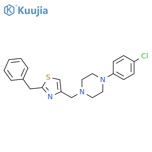 Piperazine, 1-(4-chlorophenyl)-4-[[2-(phenylmethyl)-4-thiazolyl]methyl]- structure