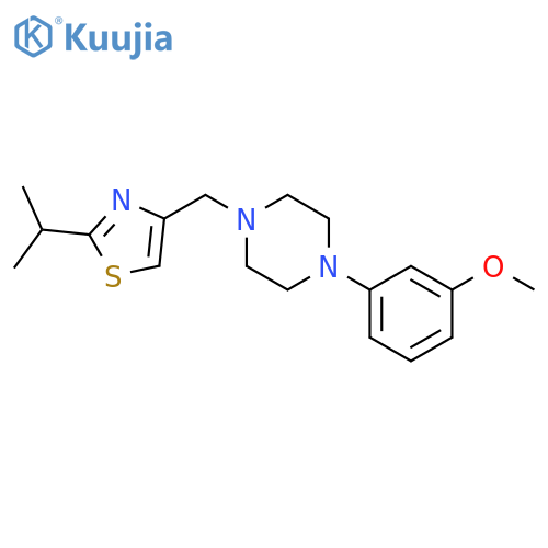 Piperazine,1-(3-methoxyphenyl)-4-[[2-(1-methylethyl)-4-thiazolyl]methyl]- structure