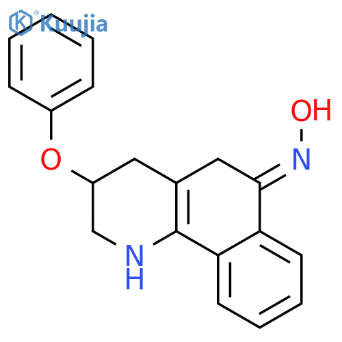 BENZO[H]QUINOLIN-6(2H)-ONE, 1,3,4,5-TETRAHYDRO-3-PHENOXY-, OXIME structure