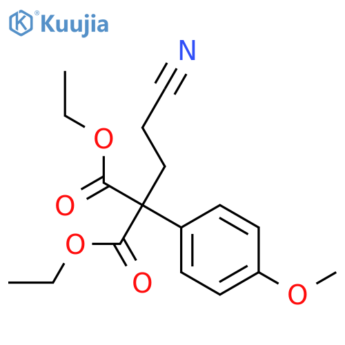 PROPANEDIOIC ACID, (2-CYANOETHYL)(4-METHOXYPHENYL)-, DIETHYL ESTER structure
