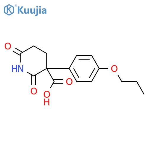 3-PIPERIDINECARBOXYLIC ACID, 2,6-DIOXO-3-(4-PROPOXYPHENYL)- structure