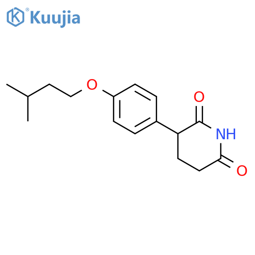 2,6-Piperidinedione, 3-[4-(3-methylbutoxy)phenyl]- structure