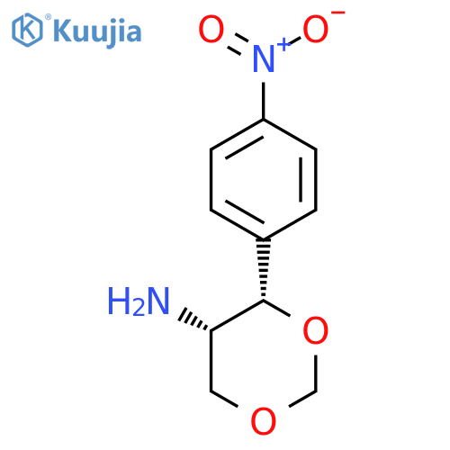 1,3-Dioxan-5-amine, 4-(4-nitrophenyl)-, cis- structure