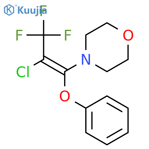 MORPHOLINE, 4-(2-CHLORO-3,3,3-TRIFLUORO-1-PHENOXY-1-PROPENYL)- structure
