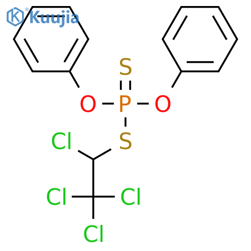 Phosphorodithioic acid, O,O-diphenyl S-(1,2,2,2-tetrachloroethyl) ester structure
