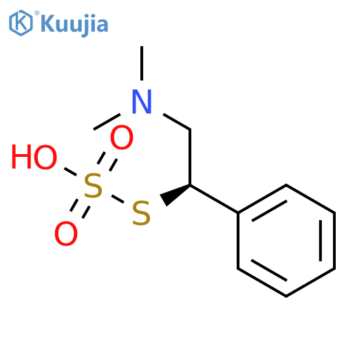 Thiosulfuric acid(H2S2O3), S-[2-(dimethylamino)-1-phenylethyl] ester, (R)- (9CI) structure
