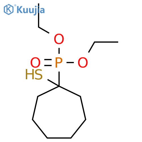PHOSPHONIC ACID, (1-MERCAPTOCYCLOHEPTYL)-, DIETHYL ESTER structure