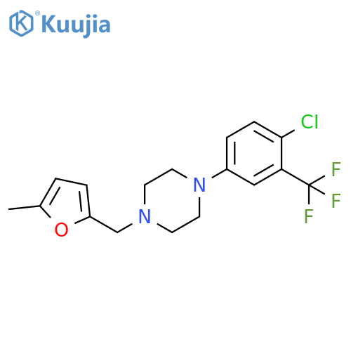 Piperazine,1-[4-chloro-3-(trifluoromethyl)phenyl]-4-[(5-methyl-2-furanyl)methyl]- structure