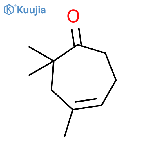 2,2,4-Trimethylcyclohept-4-en-1-one structure