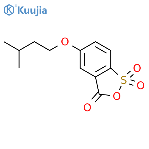 3H-2,1-BENZOXATHIOL-3-ONE, 5-(3-METHYLBUTOXY)-, 1,1-DIOXIDE structure