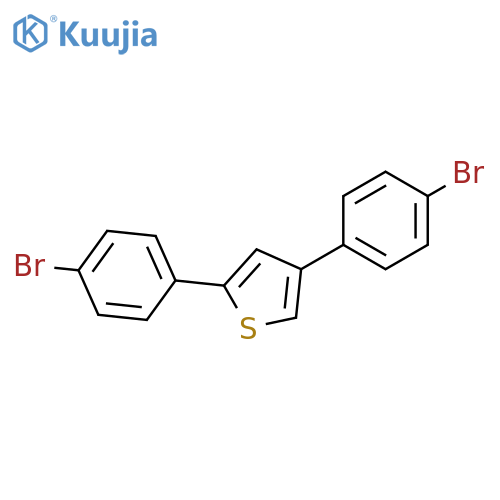 Thiophene, 2,4-bis(4-bromophenyl)- structure