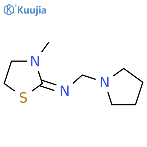 1-PYRROLIDINEMETHANAMINE, N-(3-METHYL-2-THIAZOLIDINYLIDENE)- structure
