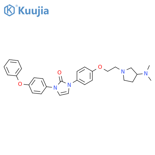 2H-Imidazol-2-one,1-[4-[2-[3-(dimethylamino)-1-pyrrolidinyl]ethoxy]phenyl]-1,3-dihydro-3-(4-phenoxyphenyl)- structure