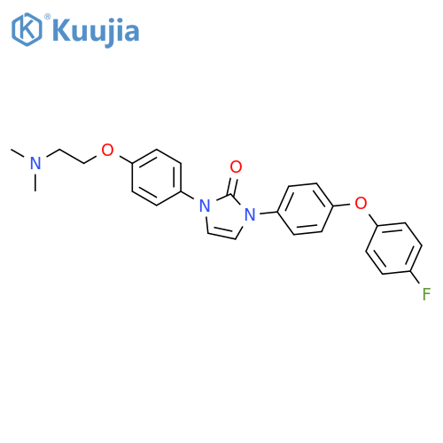 2H-Imidazol-2-one,1-[4-[2-(dimethylamino)ethoxy]phenyl]-3-[4-(4-fluorophenoxy)phenyl]-1,3-dihydro- structure