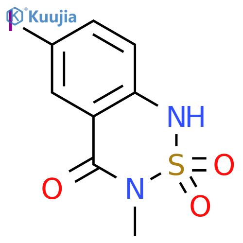1H-2,1,3-BENZOTHIADIAZIN-4(3H)-ONE, 6-IODO-3-METHYL-, 2,2-DIOXIDE structure