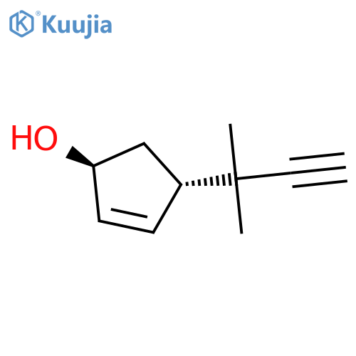 2-Cyclopenten-1-ol, 4-(1,1-dimethyl-2-propynyl)-, trans- structure